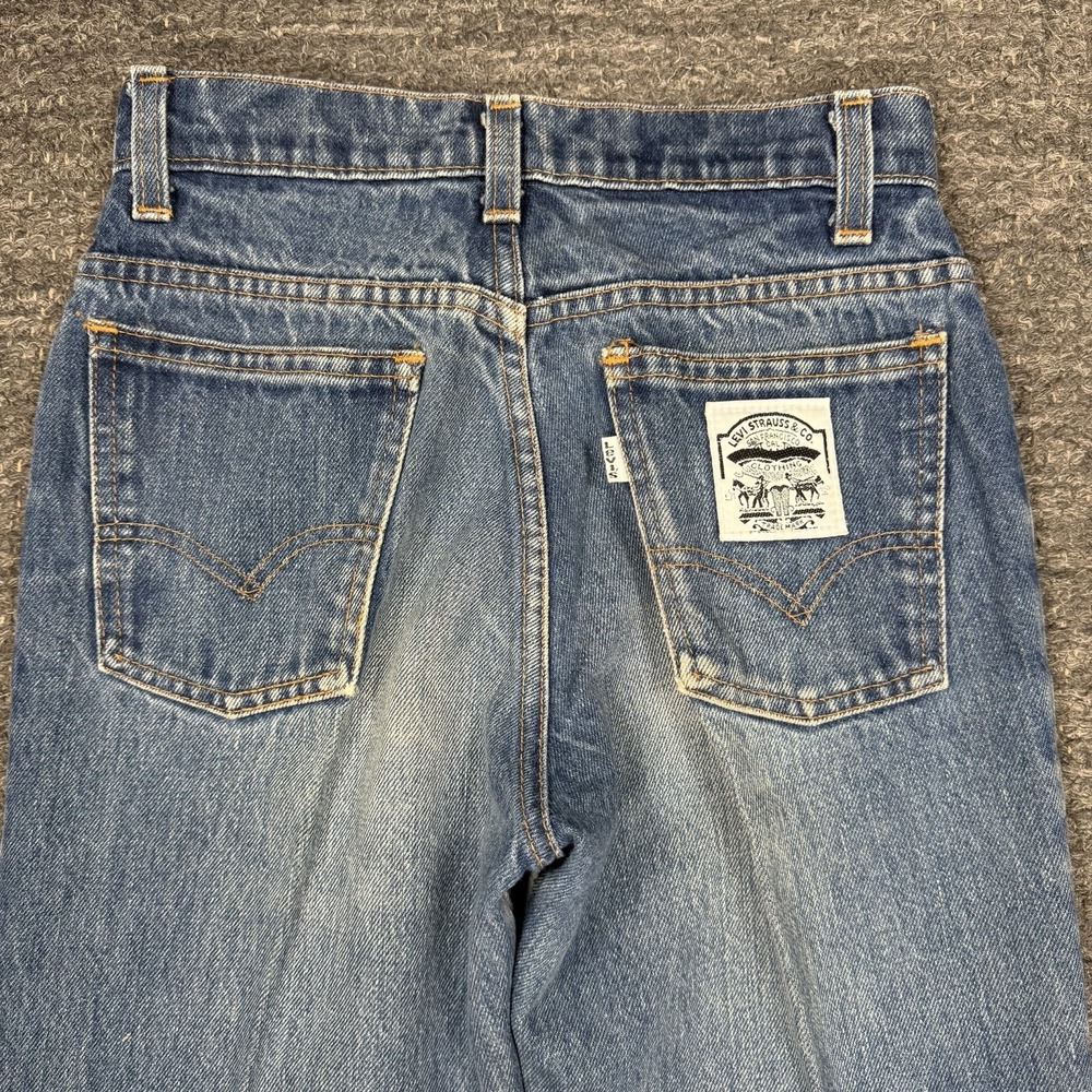 Vintage Levis 70s White Patch Two Horse White Tab Jeans Women 24X32 Faded USA